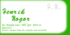henrik mogor business card